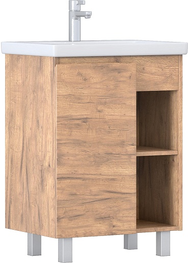 Тумба напольная Vigo Milos 70 дуб золотой с умывальником Como 70