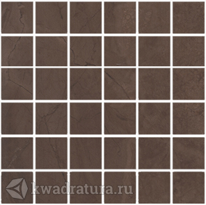 Декор для настенной плитки Kerama Marazzi Версаль коричневый мозаичный 30*30 см MM11139