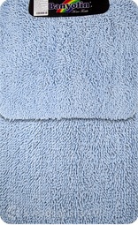 Коврик для ванной комнаты Moss 106 двойной голубой 60*100 + 50*60 см (00407)