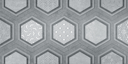 Декор для настенной плитки AXIMA Рона D серый 25*50 см
