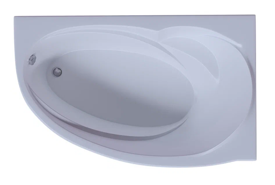 Акриловая ванна Aquatek Бетта 150*95 см правая (в комплекте каркас, фронтальная панель, слив-перелив) BET150-0000058