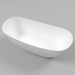 Каменная ванна WHITECROSS Onyx C 160*75 см (белый глянец) 0206.160075.100