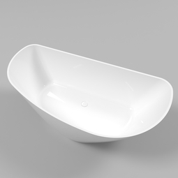 Каменная ванна WHITECROSS Topaz 170*80 см (белый глянец) 0212.170080.100