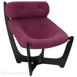 Кресло для отдыха МекКо Неаполь Модель 8 (Венге-эмаль/Ткань Фиолетовый Verona Cyklam)