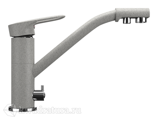 Cмеситель для кухни ULGRAN с подключением к фильтру с питьевой водой U-010 серый №310