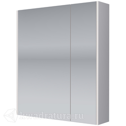 Зеркало-шкаф Dreja PRIME 60, 2 дверцы, 2 стеклянные полки, белый 99.9304