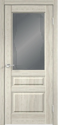 Межкомнатная дверь Velldoris (Веллдорис) VILLA 3V Дуб дымчатый, стекло грани мател