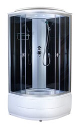 Душевая кабина AQUAPULSE 4003D grey black 100*100 см