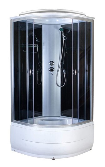 Душевая кабина AQUAPULSE 4002D grey black 90*90 см