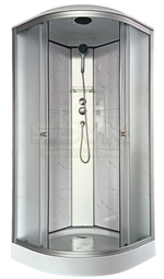 Душевая кабина AQUAPULSE 4122E fabric white marble 90*90 см