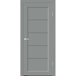 Межкомнатная дверь Velldoris (Веллдорис) Style 1 Серый агат остекление Графит без рисунка