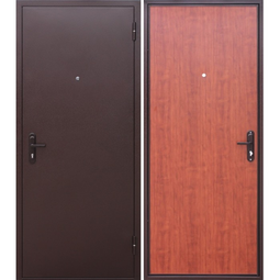 Дверь входная металлическая Прораб 4,5 см Антик медь / Рустикальный дуб