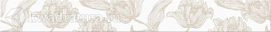 Бордюр для настенной плитки AZORI Mallorca Beige Floris 7,5*63 см 585081001