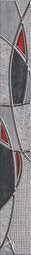 Бюрдюр для настенной плитки AZORI Pandora Grafite Grey Charm Border 7,5*63 см 585711001