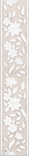 Бордюр для напольной плитки Kerama Marazzi Сорбонна цветы 9,6*50,2 см AD\A424\SG4570