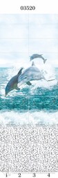 Стеновая панель ПВХ Panda Море дельфины
