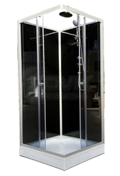 Душевая кабина AQUAPULSE 8508B grey black 90*90 см