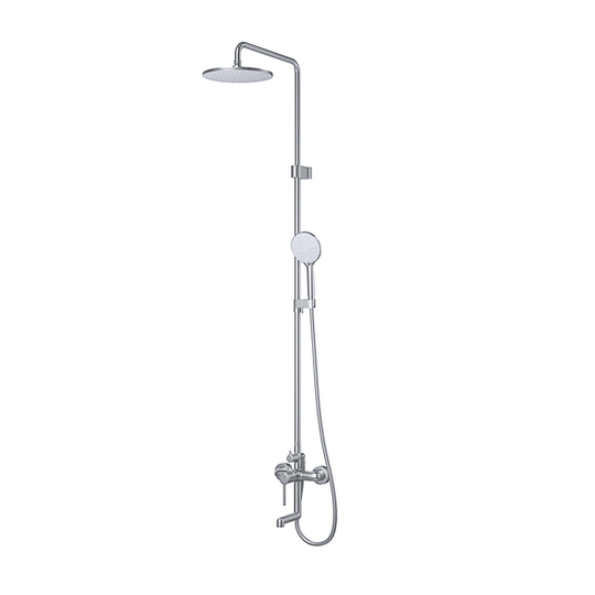 Душевая система Iddis Aiger с тропическим душем , ручным душем и изливом , хром матовый, AIGBC3Fi06