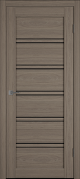 Межкомнатная дверь GreenLine Atum PRO X-28 Brun oak (черное стекло)