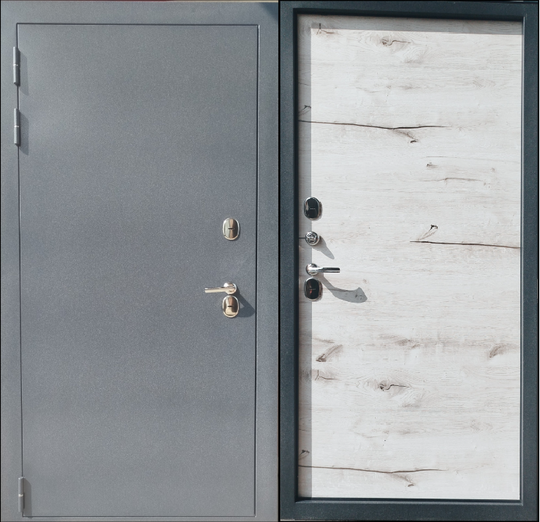 Дверь входная металлическая Феррони Барин-2 Букле графит / Арктик