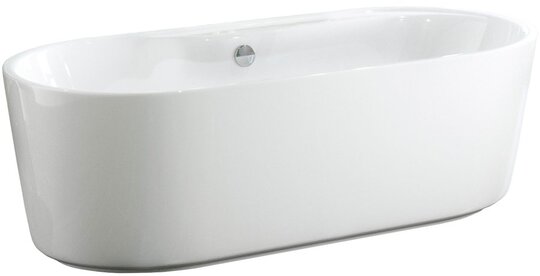 Акриловая ванна BelBagno BB14-K 180x85 см, отдельностоящая, овальная, с каркасом