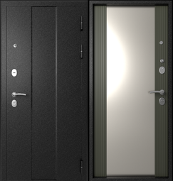 Дверь входная металлическая Эталон M-5 Черный букле - Софт графит
