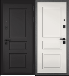 Дверь входная металлическая Мастино City Prime 2/2 Графит софт -  Белый софт