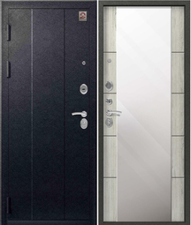 Дверь входная металлическая Центурион С-104 Чёрный муар - Полярный дуб