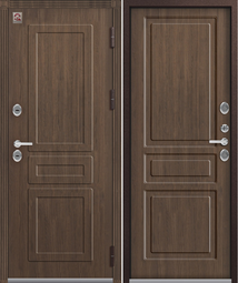 Дверь входная металлическая Центурион Т-9 Шоколад муар+Дуб браун - Миндаль