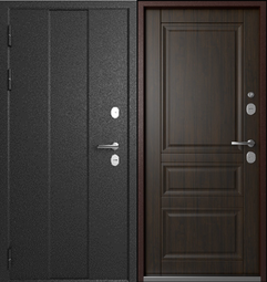 Дверь входная металлическая Эталон Термо-4 Черный муар - Венге
