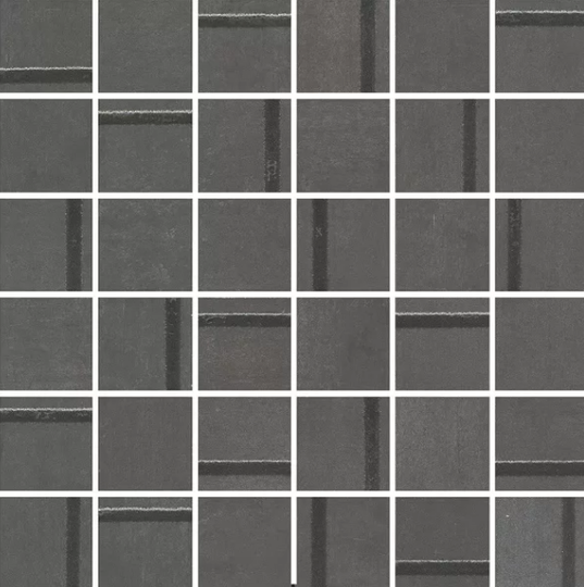 Декор Kerama Marazzi Гварди 1 мозаичный антрацит матовый 30*30 см из 36 частей 4.8*4.8 см MM13132