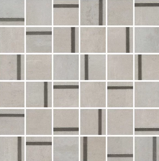 Декор Kerama Marazzi Гварди 1 мозаичный серый светлый матовый 30*30 см из 36 частей 4.8*4.8 см MM13130