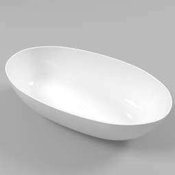 Каменная ванна WHITECROSS Diamond 170*87 см (белый глянец) 0201.170087.100
