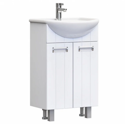 Тумба напольная Vigo Diana 50 белая с двумя дверками и умывальником Уют 50