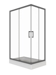 Душевое ограждение Triton Фикс-Графит 120*90 (с поддоном) Щ0000077406