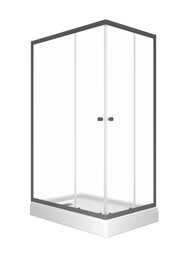 Душевое ограждение Triton Вента-Графит 120х90 (с поддоном) Щ0000079309