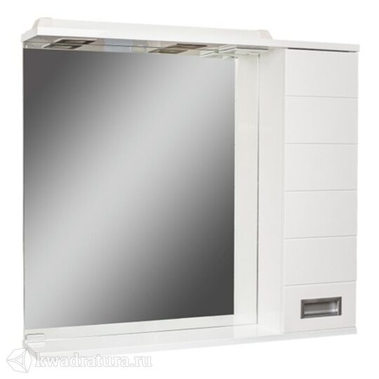 Зеркало-шкаф Домино Cube 80 правый с подсветкой DC5011HZ