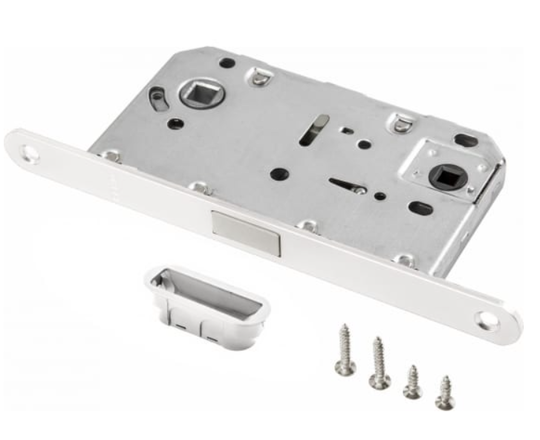 Защелка магнитная сантехническая Renz INLBM 5096 pl White с пластиковой ответной планкой, белый