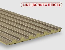 Бамбуковая панель Line borneo beige 140*2800*8