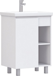 Тумба напольная Vigo Milos 70 белый с умывальником Como 70