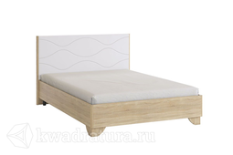 Кровать Мебельсон Зара Комфорт 1400 2-спальная с ортопедическим основанием (дуб сонома/белый)