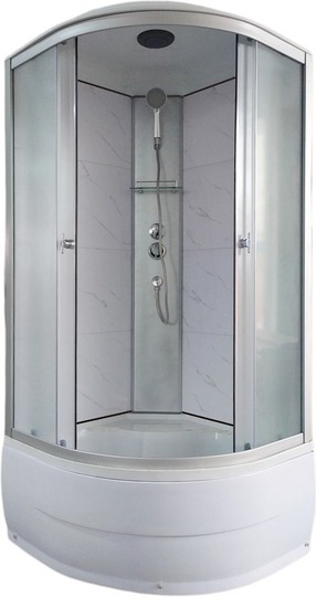 Душевая кабина AQUAPULSE 4102 E fabric white marble 90*90 см