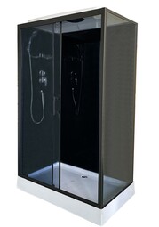 Душевая кабина ODA BST 8801 L черный профиль тонированное стекло н/п 120*80 см