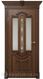 Межкомнатная дверь ДвериХолл Олимпия Экошпон Дуб Янтарный, со стеклом
