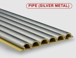 Бамбуковая панель Pipe silver metal 123*2800*15