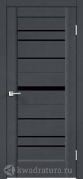 Межкомнатная дверь Velldoris (Веллдорис) PREMIER 20 Ясень графит структурный, стекло черный лакобель