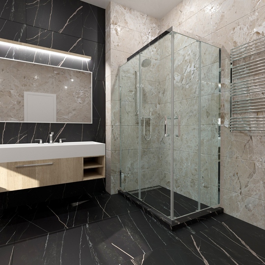 Душевая ширма Triton Фикс-Хром 120*80 см (без поддона) Щ0000067441