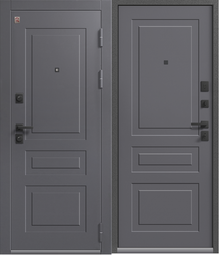Дверь входная металлическая Центурион LUX-4 Антрацит муар - Софт маренго
