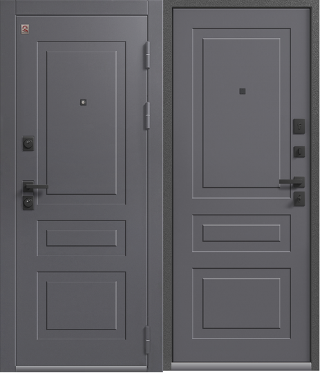 Дверь входная металлическая Центурион LUX-4 Антрацит муар + кашемир графит - Кашемир графит в Барнауле