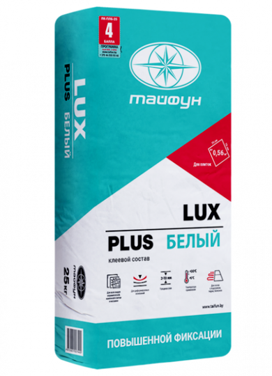ТАЙФУН клей повышенной фиксации Lux Plus белый, 25 кг 67849